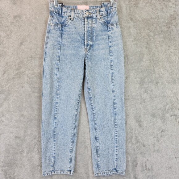 Revice Jeans Women's Size 27 Blue Gemini Fit High Rise Straight Leg Wedgie Crop - Picture 1 of 12